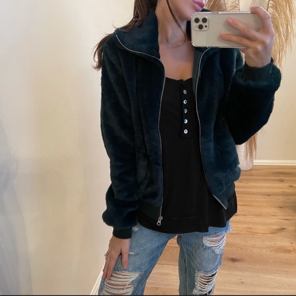 Fur Bomber Jacket - Picture 2 of 10